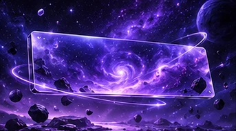 Banner-Design – violettes Space-Design