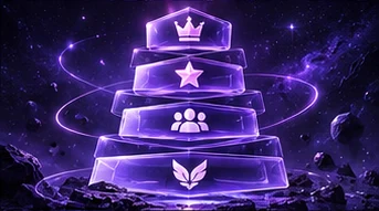 Rollen-System – violettes Space-Design
