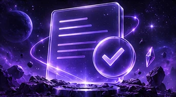 Server-Regeln – violettes Space-Design