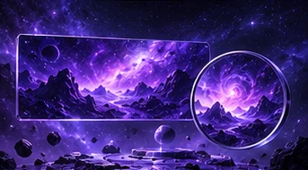Banner & Icon – violettes Space-Design
