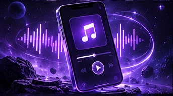 TikTok-Profil – violettes Space-Design