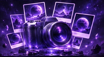 Instagram-Design – violettes Space-Design
