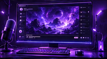 Twitch-Design – violettes Space-Design